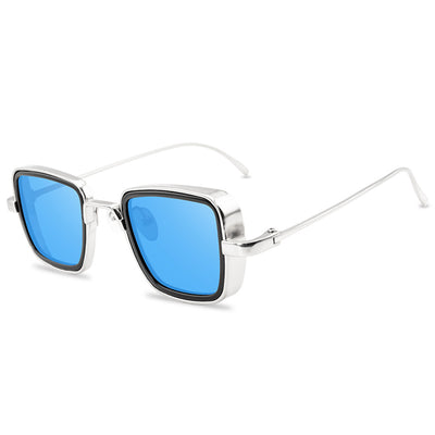 Gafas de Sol Steampunk Vintage para Hombre Marco Metal Cuadrado - Image 8