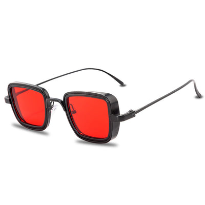 Gafas de Sol Steampunk Vintage para Hombre Marco Metal Cuadrado - Image 5