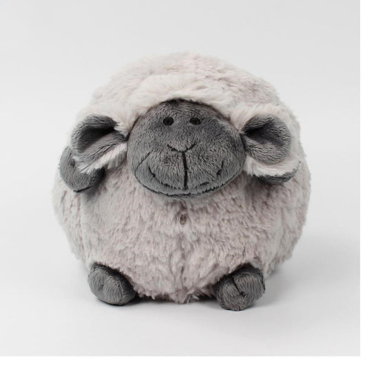 Soft white plush sheep toy with a beige face and limbs, designed for infants and young children. - Image 7