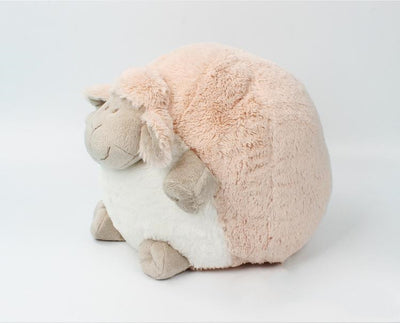 Soft white plush sheep toy with a beige face and limbs, designed for infants and young children. - Image 5