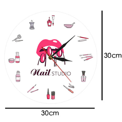 Reloj de Pared Creativo 3D para Manicura con Diseño de Esmalte de Uñas - Image 6