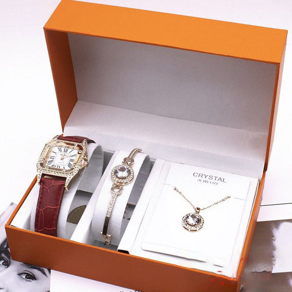 Juego de Reloj de Pulsera para Mujer con Collar y Pulseras