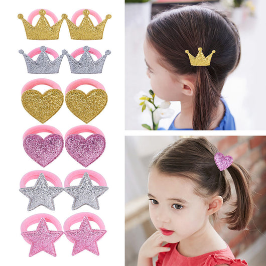 Cordón para Cabello Corona Brillante Escarchada para Niñas