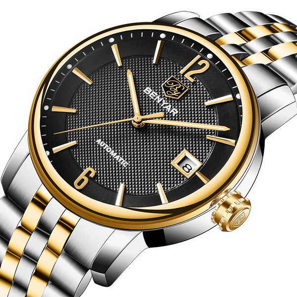 Reloj Mecánico para Hombre con Diseño de Rayas 5144