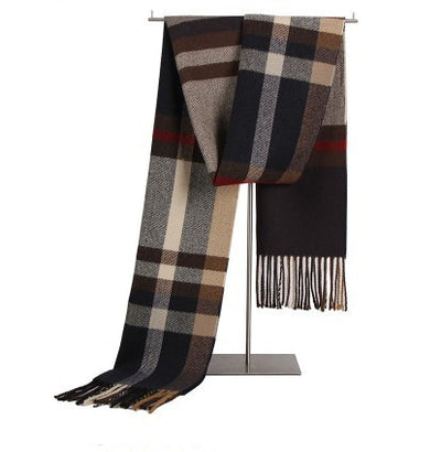 Bufanda de Lana Corta para Hombre - Diseño Escocés Cálido y Elegante - Image 5