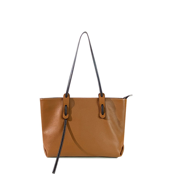 Bolso Tote de Cuero Suave - Bolsa Portátil Grande para Mujer