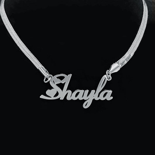 Collar Personalizado con Nombre en Acero Inoxidable - Cadena Serpiente para Mujer - Image 13