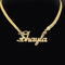 Colar Lâmina de Vento Nome Personalizado Aço Inoxidável Nome Colar Corrente Cobra para Mulheres Joia de Presente Dourado