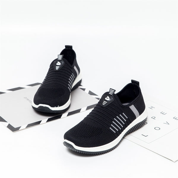 Zapatos Casuales Transpirables de Malla Tejida para Mujer - Suela Suave, Talla Grande