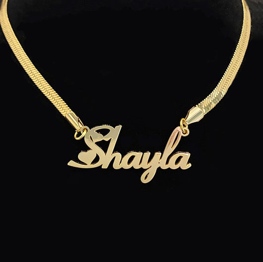 Collar Personalizado con Nombre en Acero Inoxidable - Cadena Serpiente para Mujer - Image 14