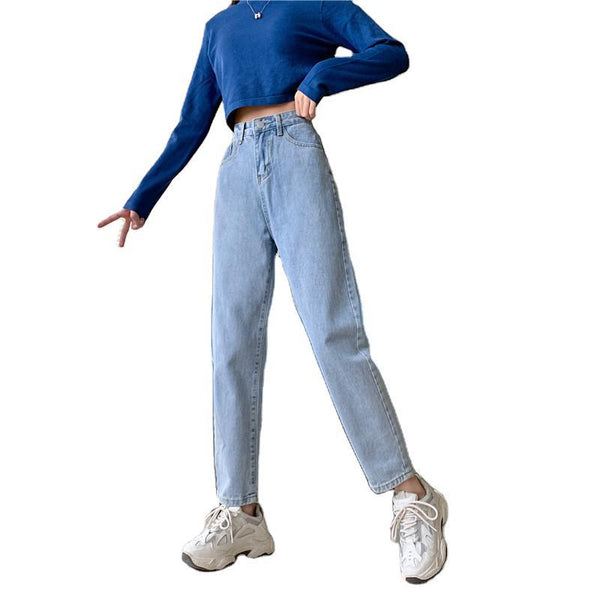 Jeans de Cintura Alta Holgados para Mujer