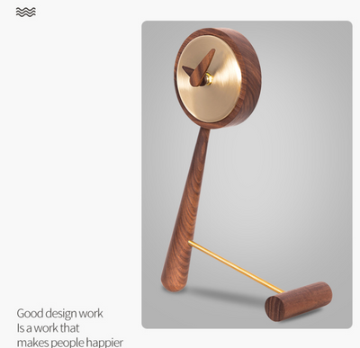 Reloj de Mesa Minimalista Nórdico de Nogal - Diseño Artesanal Lujo Contemporáneo - Image 7