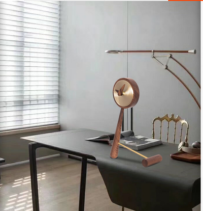 Reloj de Mesa Minimalista Nórdico de Nogal - Diseño Artesanal Lujo Contemporáneo - Image 9
