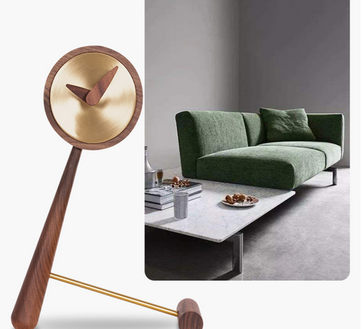 Reloj de Mesa Minimalista Nórdico de Nogal - Diseño Artesanal Lujo Contemporáneo - Image 13