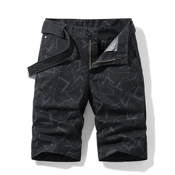 Shorts Casuales con Estampado Geométrico para Hombre