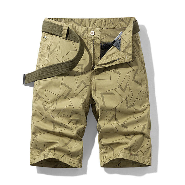 Shorts Casuales con Estampado Geométrico para Hombre