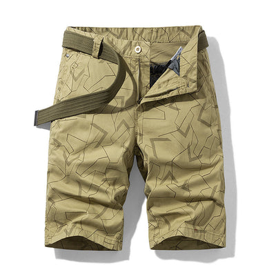 Shorts Casuales con Estampado Geométrico para Hombre