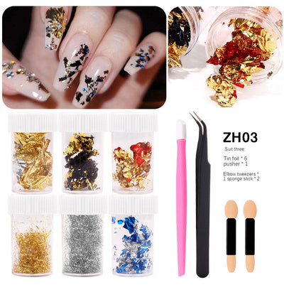 Kit de Láminas de Foil Doble Cara para Uñas - Diseños Europeos y Americanos - Image 4