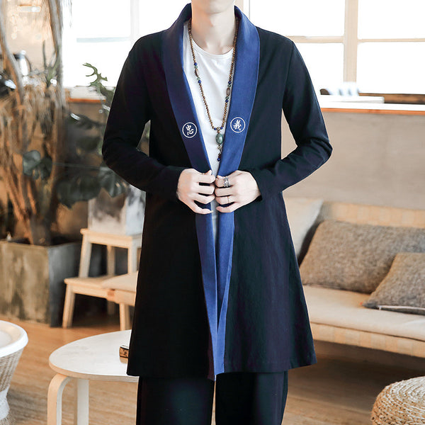 Blazer Gabardina Vintage con Bordados Mid-Century
