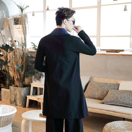 Blazer Gabardina Vintage con Bordados Mid-Century - Image 3