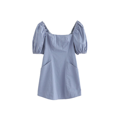 Vestido Infantil First Love con Cuello Francés y Mangas Globo - Image 2