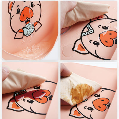 Babero Alimentador Impermeable para Bebés con Bolsillos de Silicona Suave - Image 14