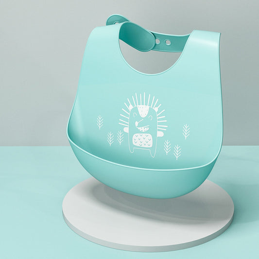 Babero Alimentador Impermeable para Bebés con Bolsillos de Silicona Suave - Image 2