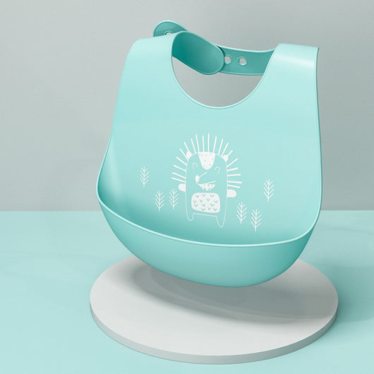 Babero Alimentador Impermeable para Bebés con Bolsillos de Silicona Suave - Image 2