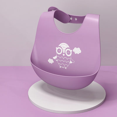 Babero Alimentador Impermeable para Bebés con Bolsillos de Silicona Suave