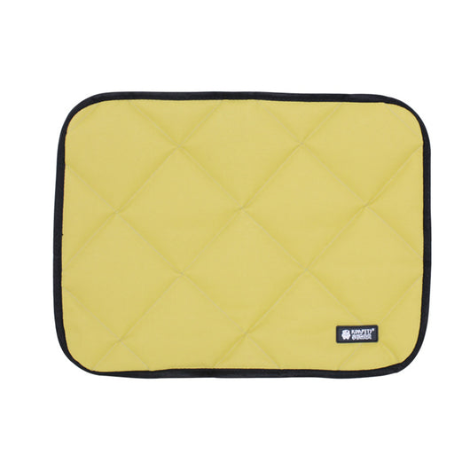 Dark gray quilted pet mat with diamond stitching and black trim, suitable for dogs and cats. - Image 10