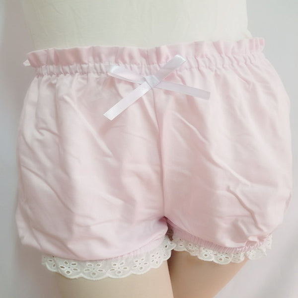 Pantalones Bloomers de Algodón Suave con Encaje - Shorts de Seguridad Calabaza