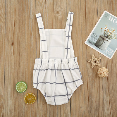 Traje de Baño Infantil de Una Pieza con Botones - Diseño Triangular Blanco - Image 8