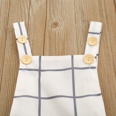 Traje de Baño Infantil de Una Pieza con Botones - Diseño Triangular Blanco - Image 10