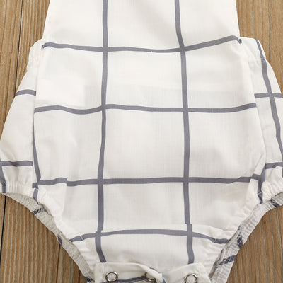 Traje de Baño Infantil de Una Pieza con Botones - Diseño Triangular Blanco - Image 4
