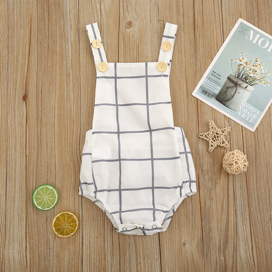 Traje de Baño Infantil de Una Pieza con Botones - Diseño Triangular Blanco