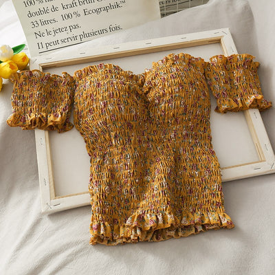 Blusa Plisada Fresca con Detalles en Orejas de Madera - Image 2