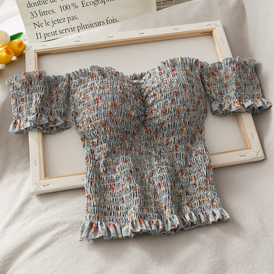 Blusa Plisada Fresca con Detalles en Orejas de Madera - Image 4