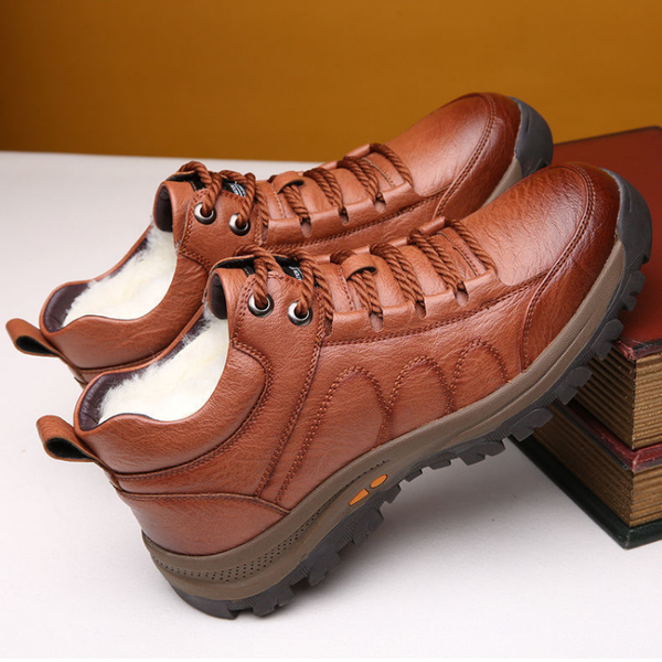 Zapatos Deportivos de Invierno para Hombre - Cuero y Lana