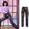 Pantalones Vaqueros Rectos con Estampado Artístico y Detalles Dorados - Estilo Lisa Youth With You 3