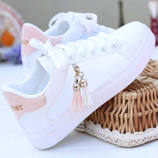 Zapatillas Deportivas Blancas Transpirables para Mujer - Estilo Coreano Casual