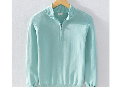 Suéter Cuello Alto Hombre con Cierre Medio - Pullover Slim Casual - Image 9