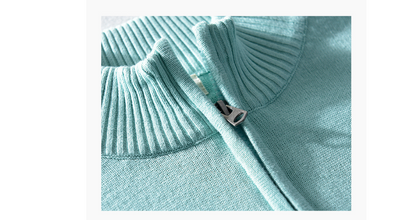 Suéter Cuello Alto Hombre con Cierre Medio - Pullover Slim Casual - Image 12