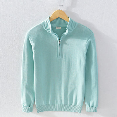 Suéter Cuello Alto Hombre con Cierre Medio - Pullover Slim Casual - Image 3