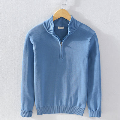 Suéter Cuello Alto Hombre con Cierre Medio - Pullover Slim Casual - Image 5