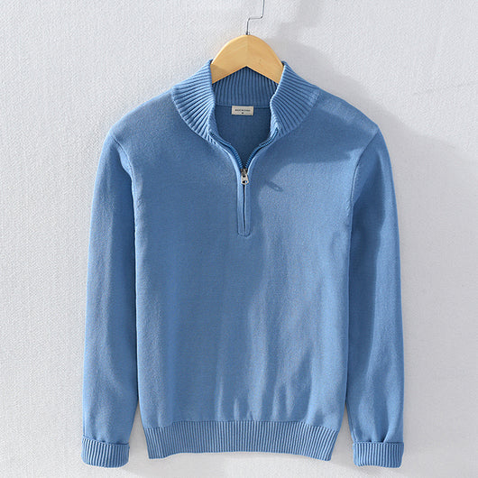 Suéter Cuello Alto Hombre con Cierre Medio - Pullover Slim Casual - Image 5