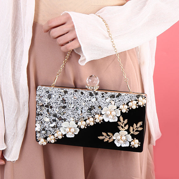 Bolso de Noche Vintage con Diamantes Brillantes
