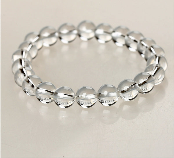 Pulsera Étnica de Cristal Blanco para Mujer
