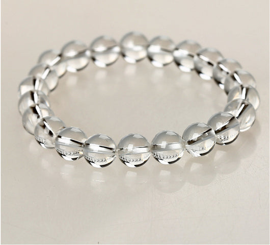 Pulsera Étnica de Cristal Blanco para Mujer