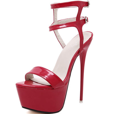 Tacones Stiletto Plataforma con Tiras Ajustables