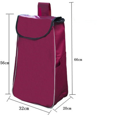 Carrito de Compras Plegable con Bolsa Impermeable Oxford Doble Capa - Image 24